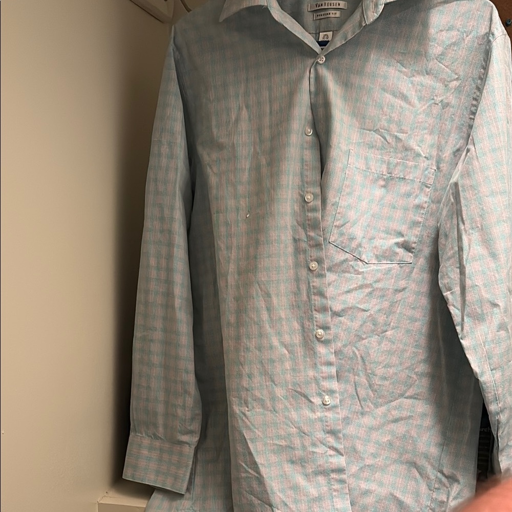 Van Heusen Blue Casual Button Down Shirt